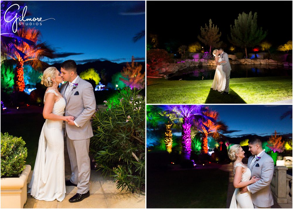 outdoor reception event lighting LED, colorful wedding designer