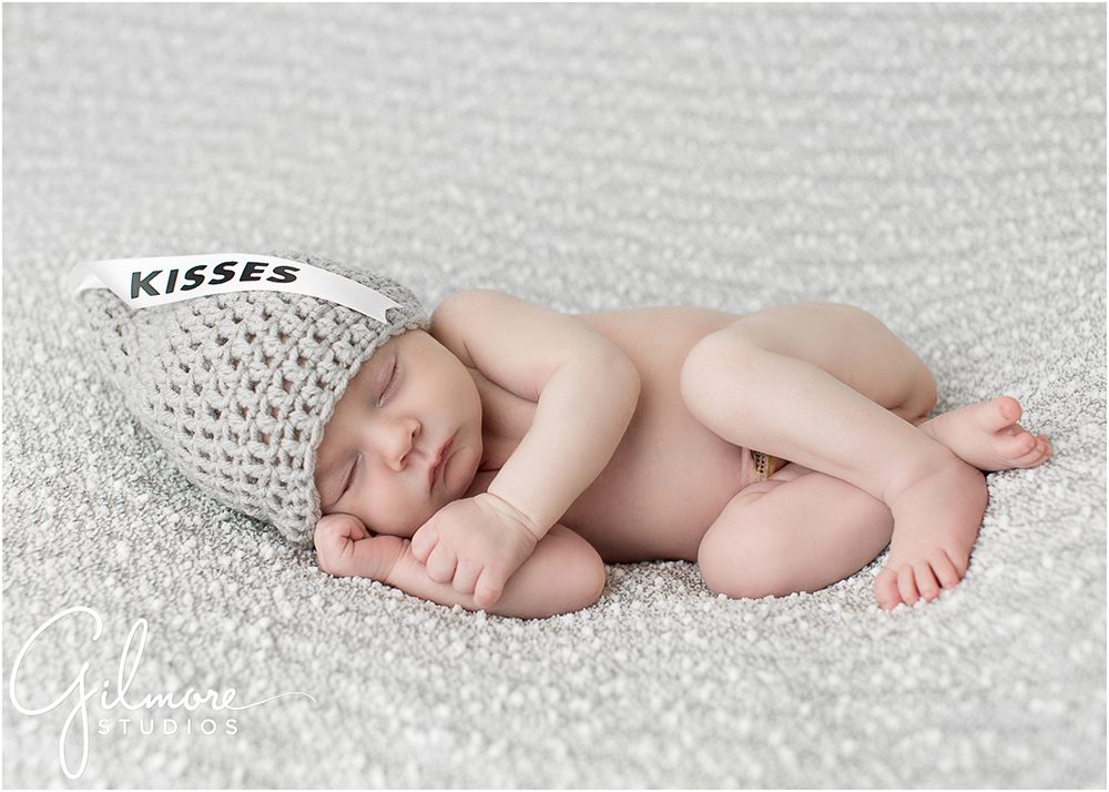 hersheys kiss newborn beanie, gilmore studios, orange county baby photo