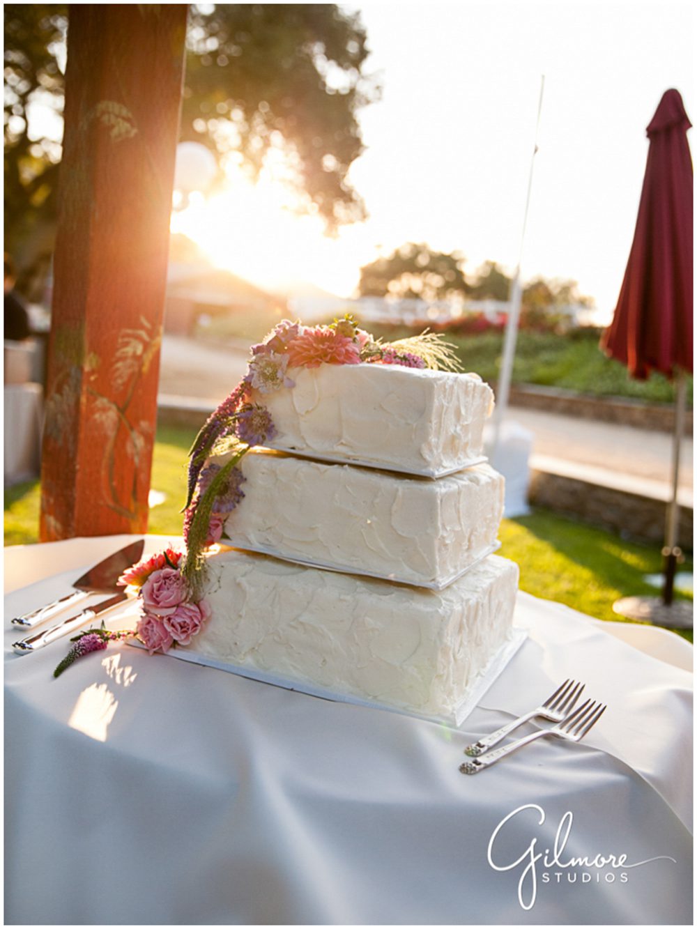 country wedding cake photography