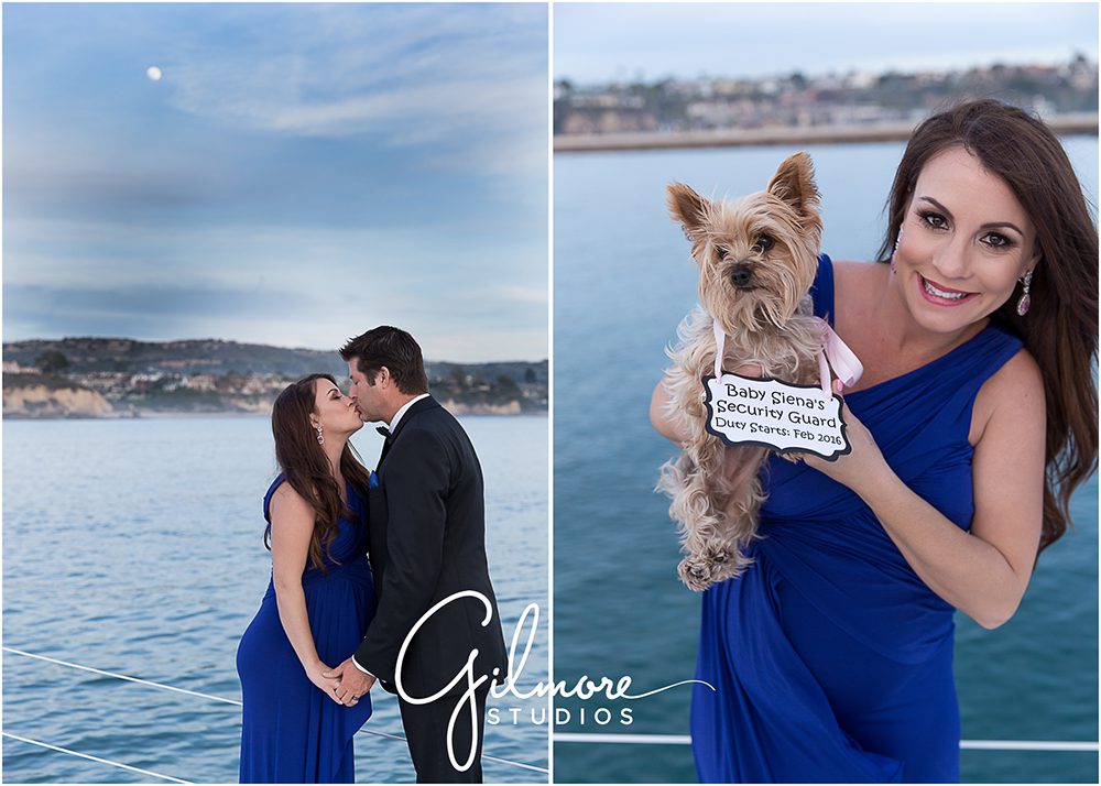 Newport Beach formal dress and suit maternity portrait session