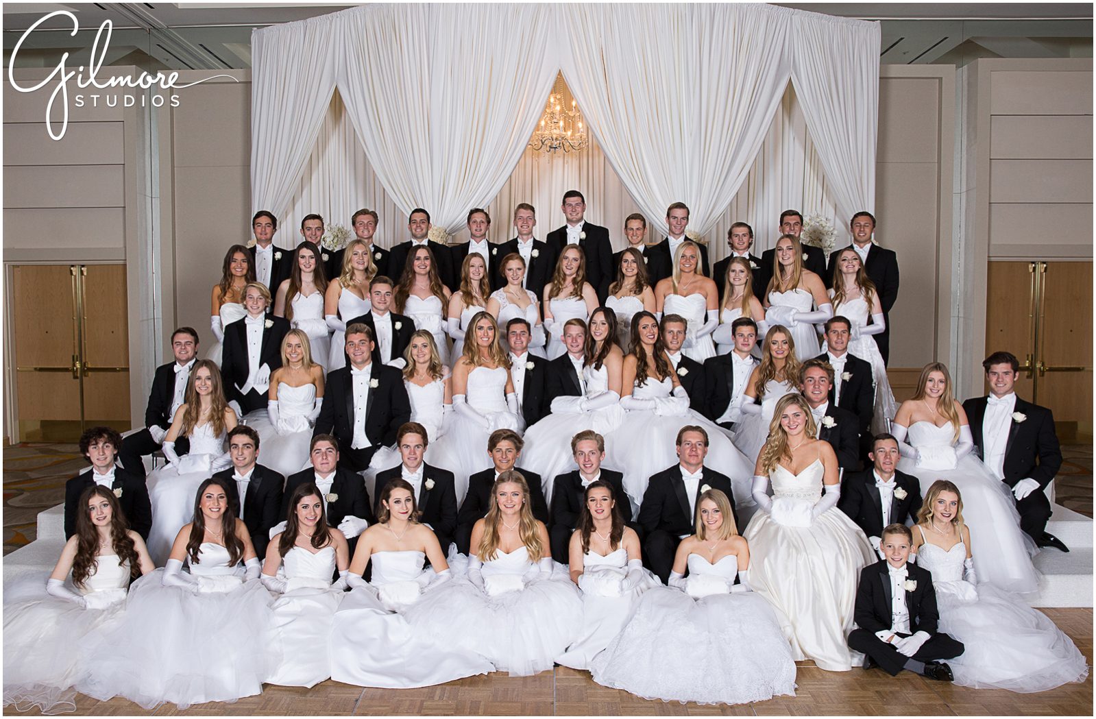 Debutante ball photographer, the girls with their escorts