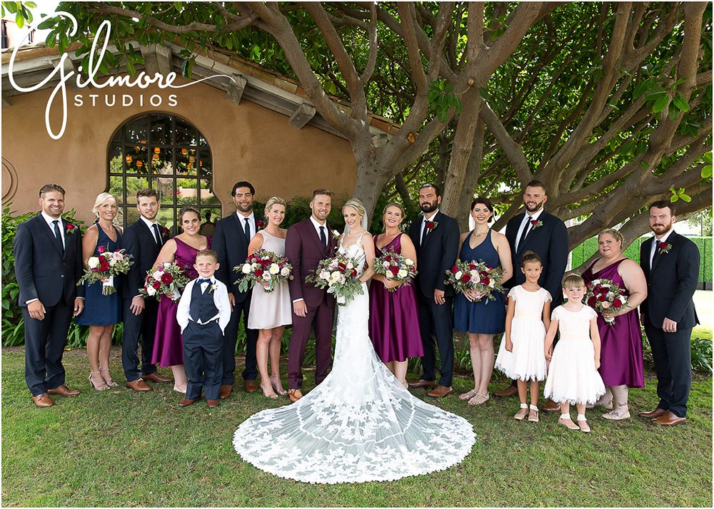bridal party photos are done before the wedding