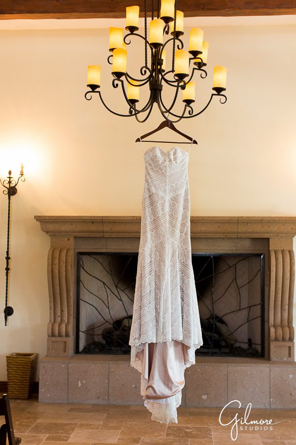 Watters wedding dress hanging