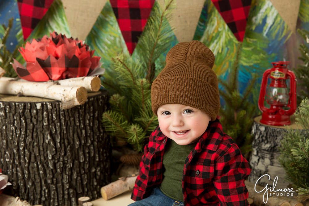 Lumberjack themed first birthday party outfit