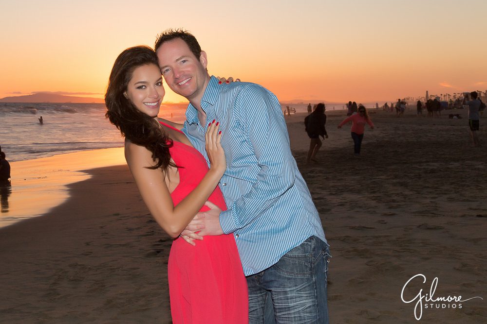 Sunset engagement session in HB