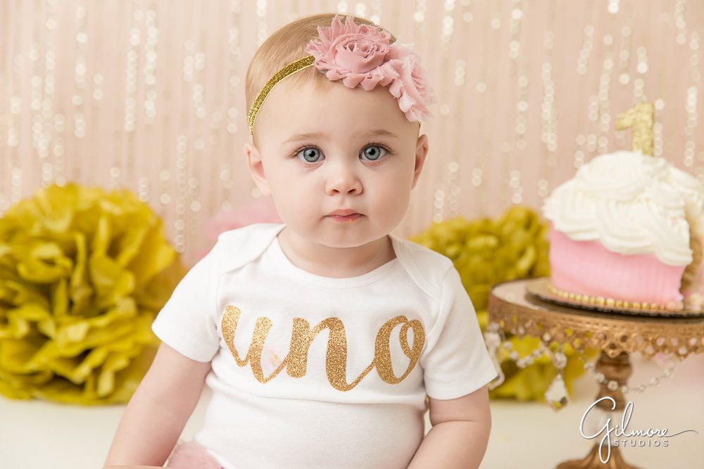 baby girl's first birthday - Uno shirt