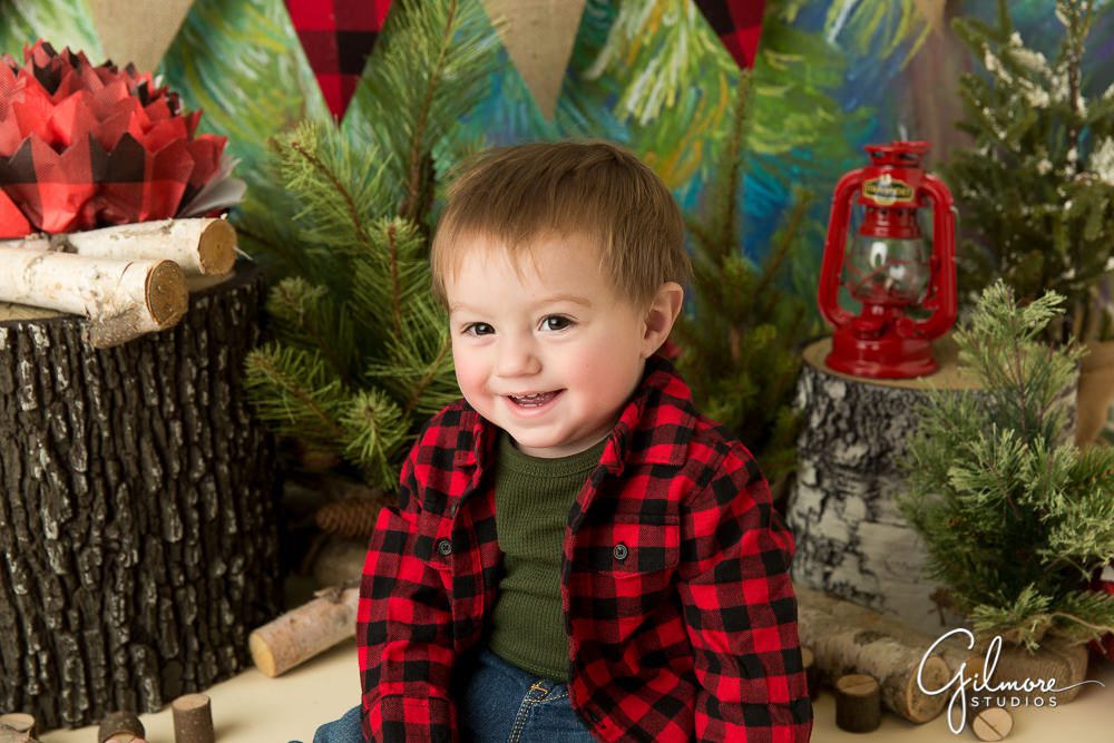 1 year old flannel shirt and banner