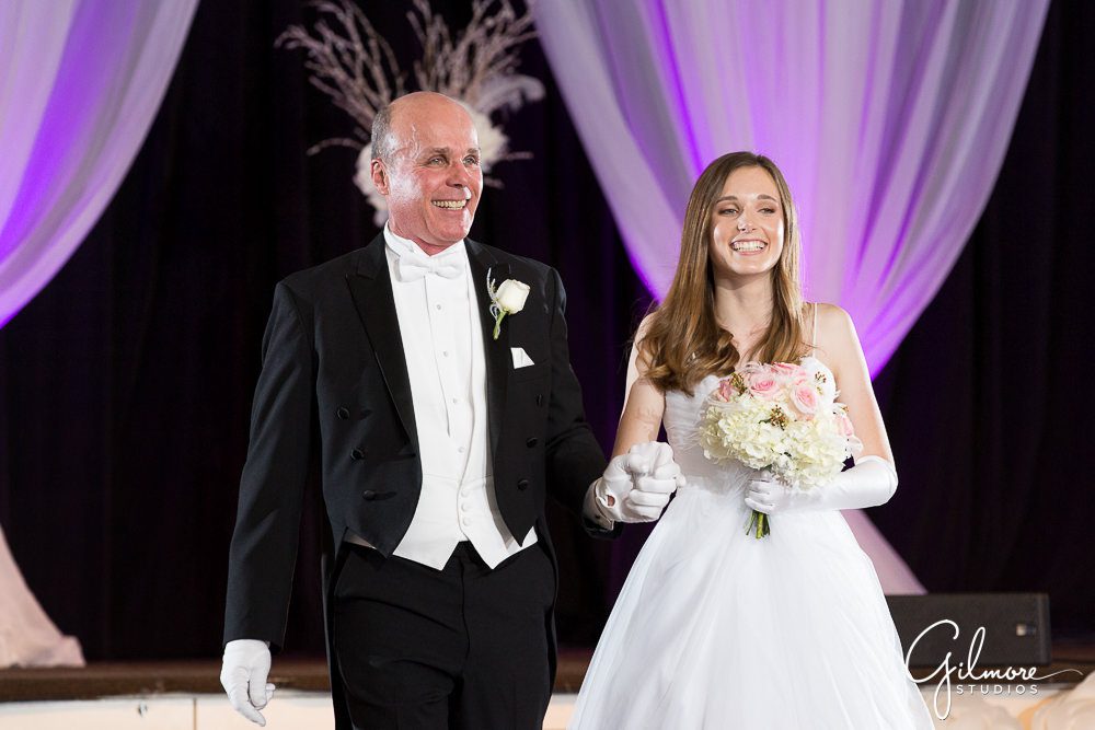 Debutante ball ceremony with her dad