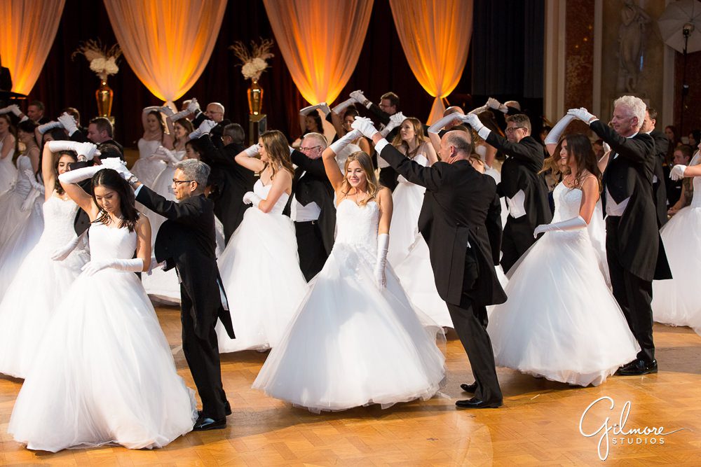 Group waltz at the ball in Beverley Hills, CA