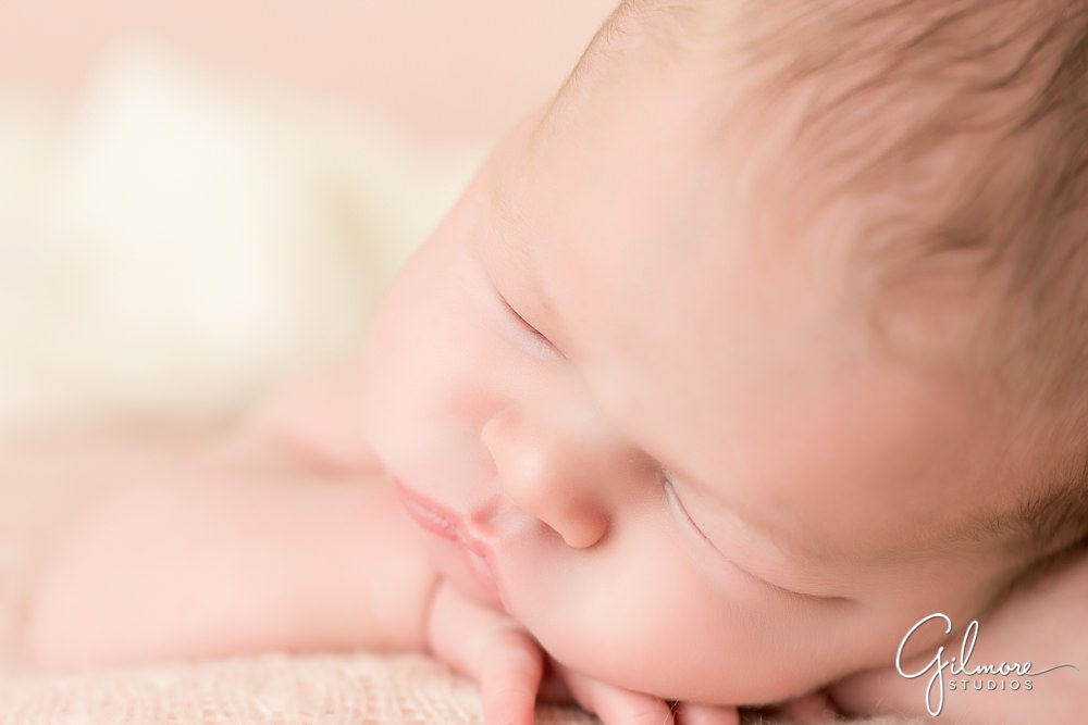 close up portrait for a newborn baby girl