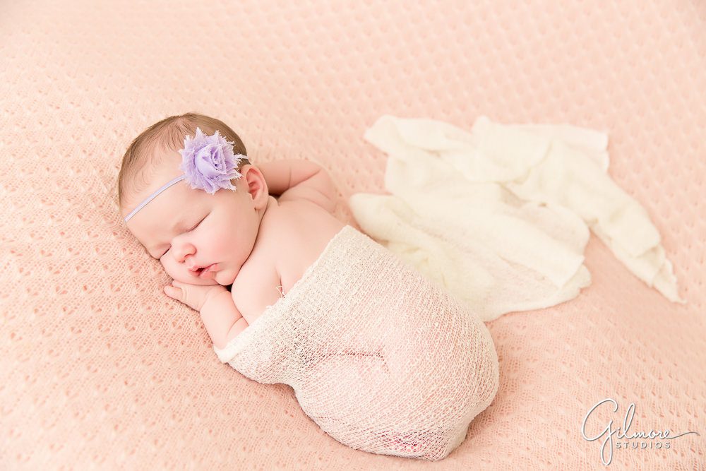Newport Beach newborn photographer baby girl sleeping