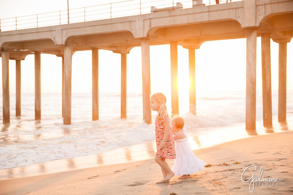 Kids portraits at the beach during sunset - Huntington Beach, CA
