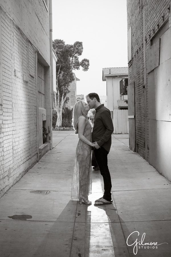 Urban alley engagement photography session