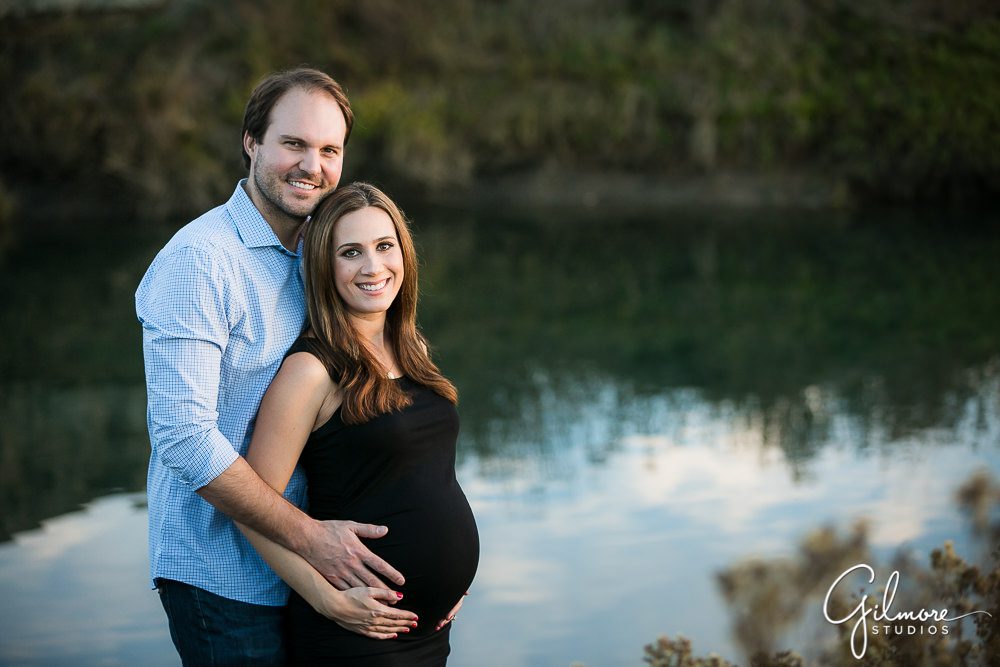 couple's maternity session in Newport Beach