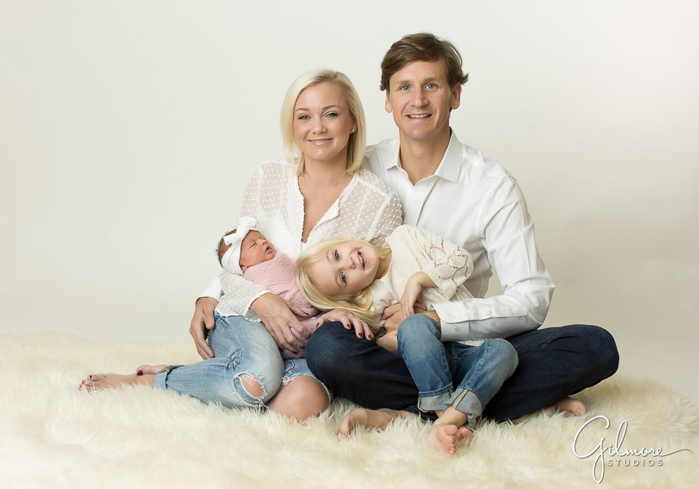 Costa Mesa Newborn Studio family with baby