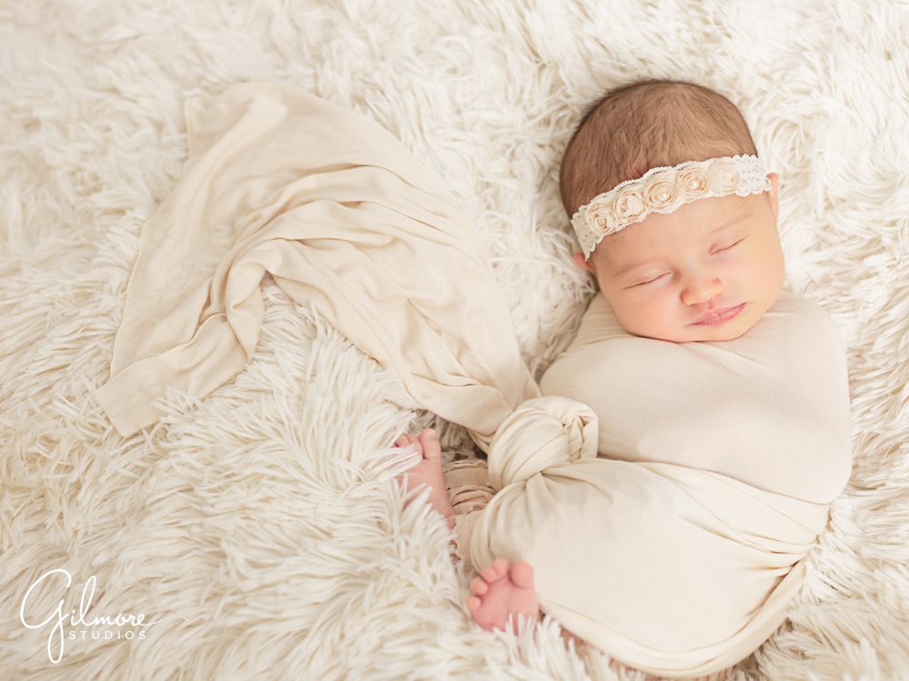 newborn photography session in the nursery
