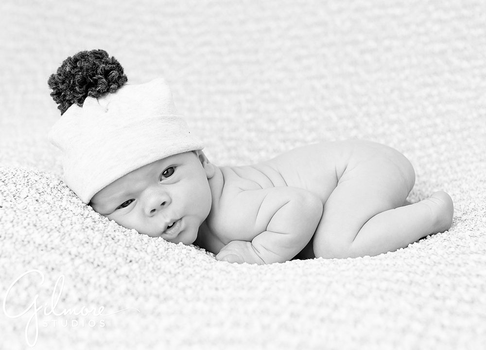 black and white newborn photo, Newport Coast Newborn Photographer