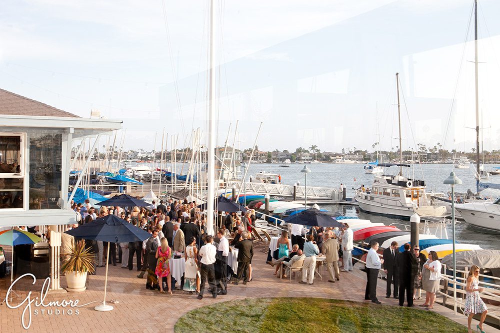 cocktail hour at the Balboa Yacht Club Wedding