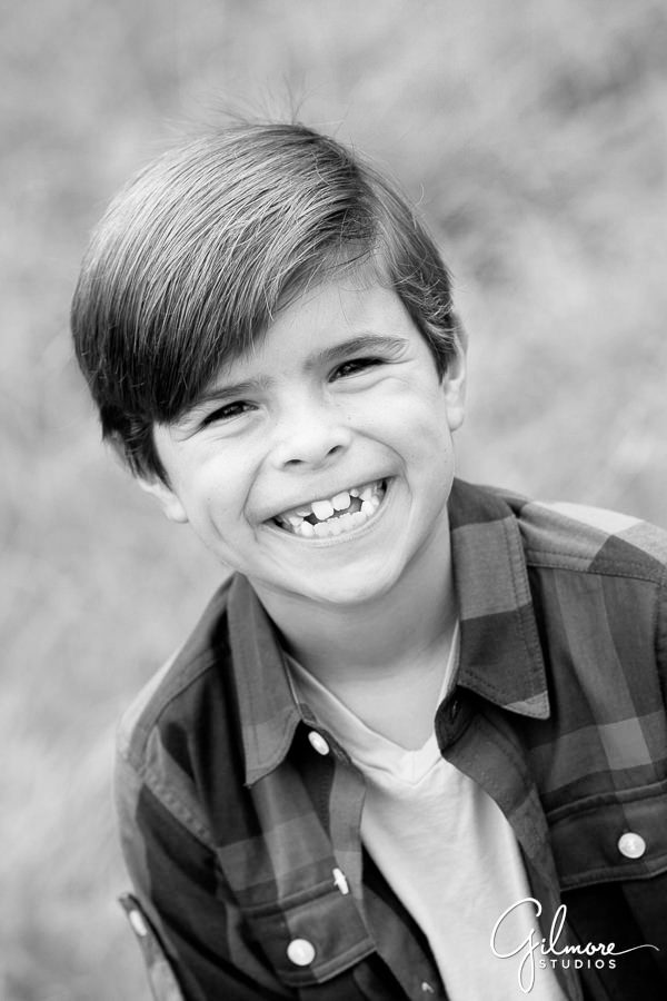 Black and white kids portrait photography