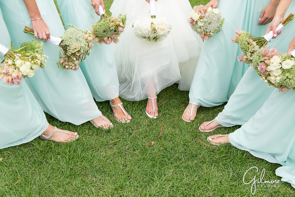 wedding details, shoes, dresses, bouquets