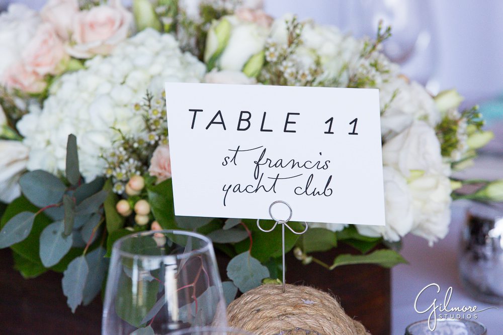 table decor Ocean Institute Wedding
