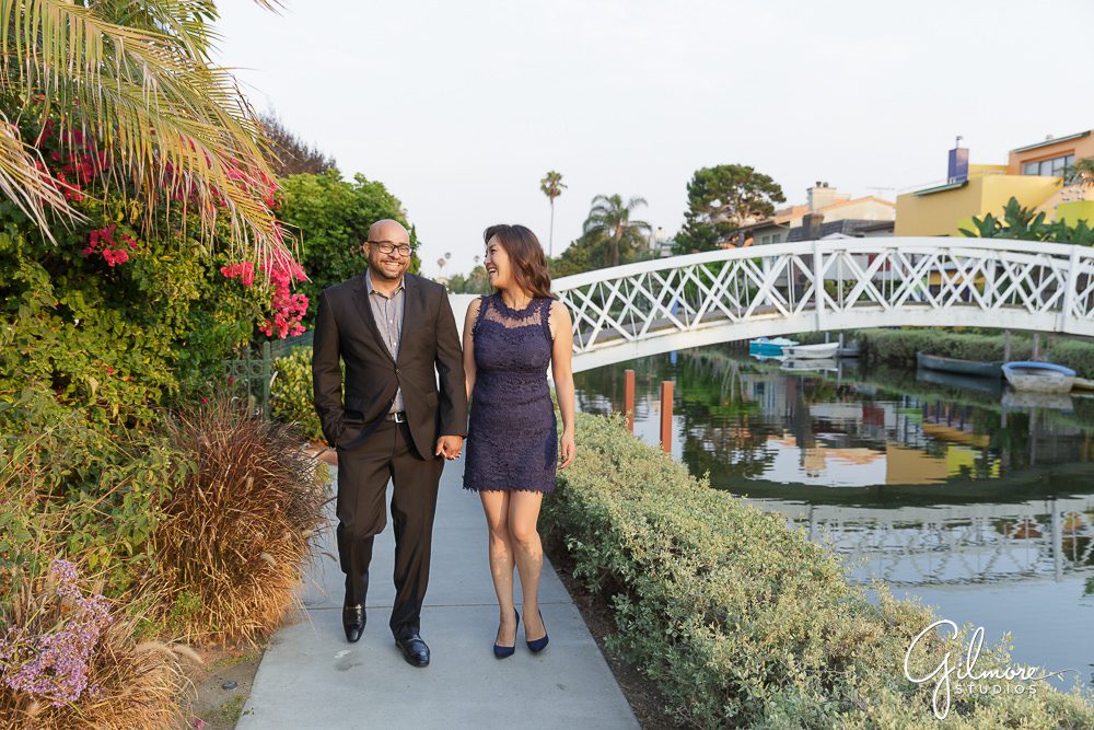 going for a walk at the Venice Canals in Los Angeles, CA.