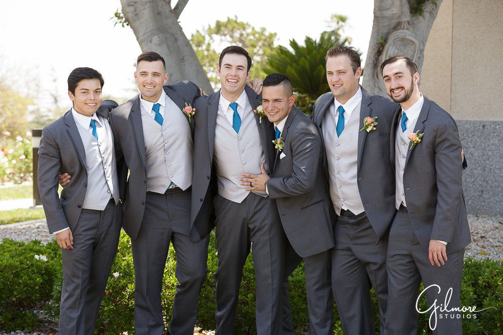 Los Angeles LDS Temple wedding, groomsmen