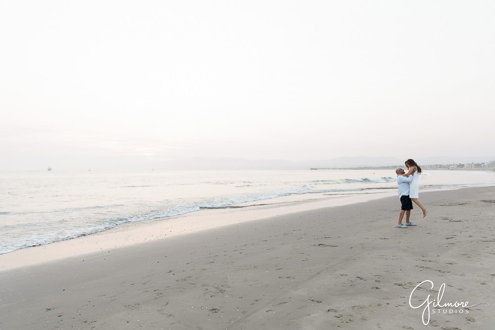 Venice Beach engagement photography session on the sand