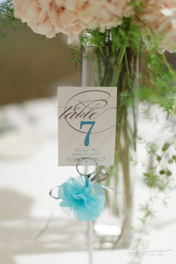 Calamigos Equestrian Wedding, table center pieces, table numbers