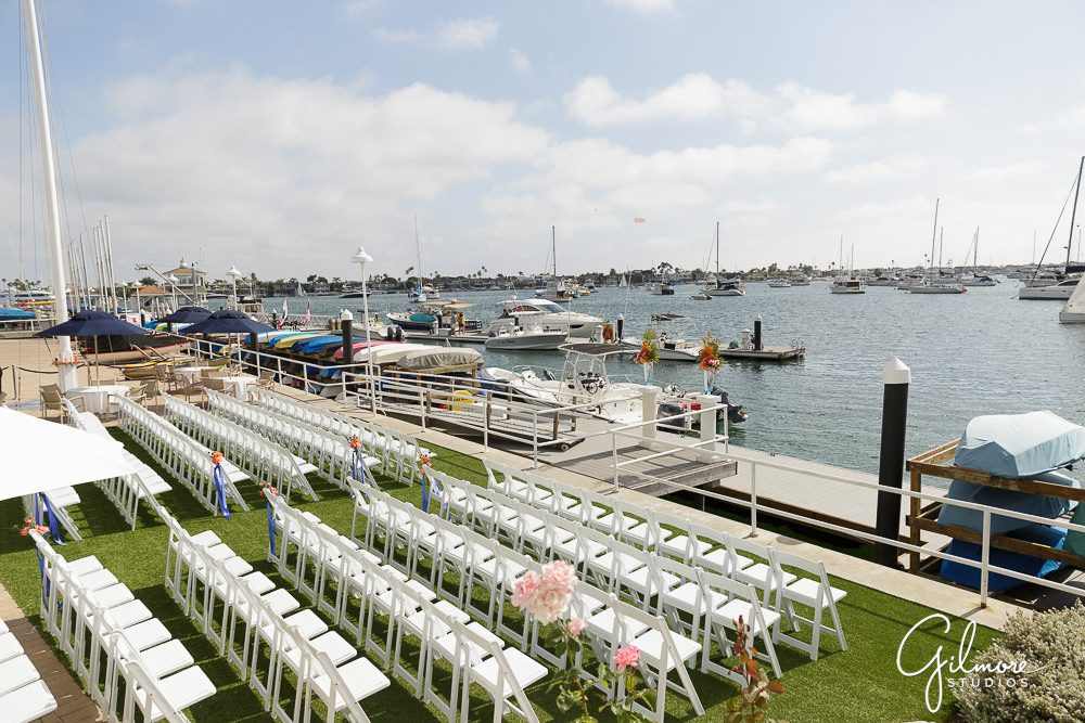 wedding ceremony at the Balboa Yacht Club
