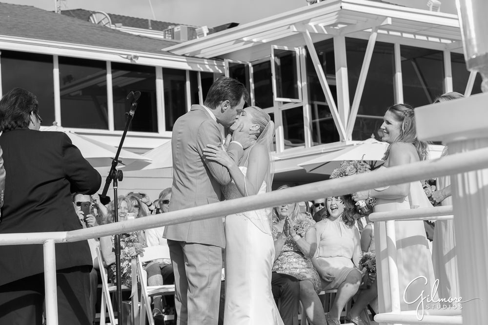sealed with a kiss, Balboa Yacht Club Wedding Photographer