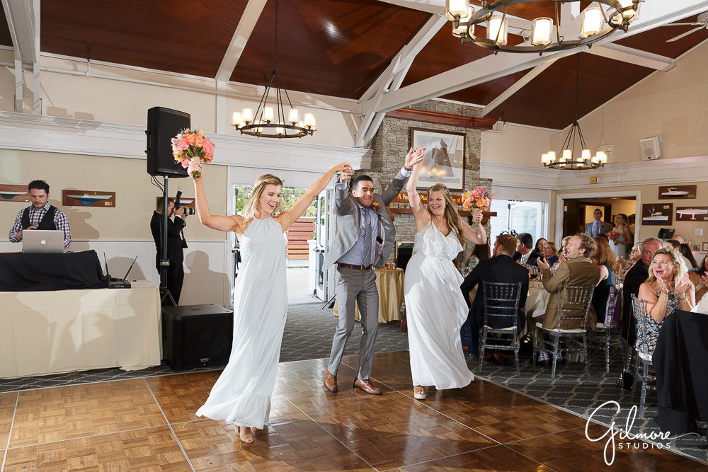 grand entrance, Balboa Yacht Club wedding