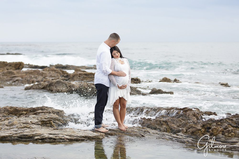 husband and wife maternity session, Orange County maternity photography