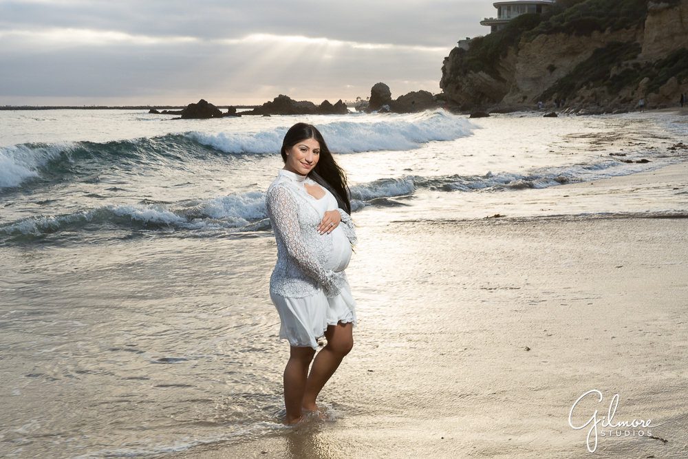 Newport Beach maternity photographer, sunset, ocean, CDM tidepools