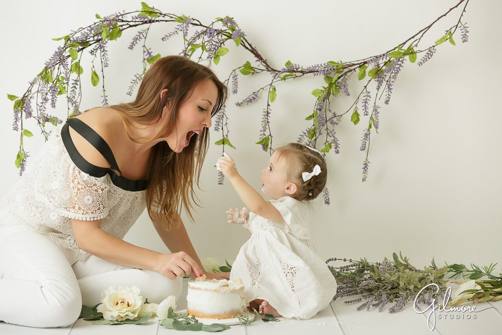 mommy and her one year old, Smash Cake Photo Session