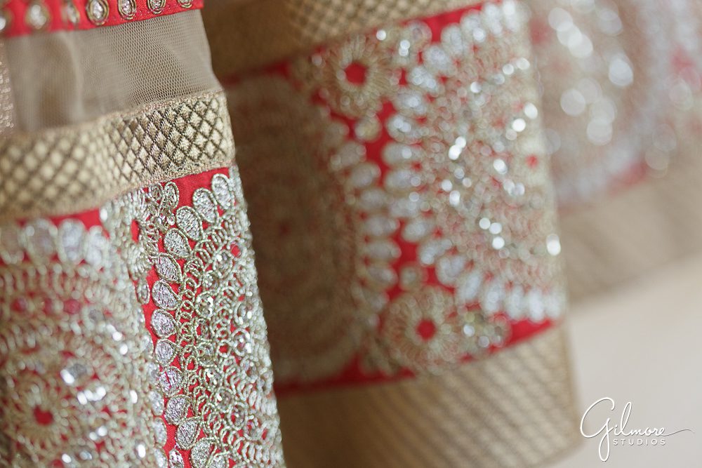 bridal lehnga, kanjivaram silk sari, Hilton San Diego Bayfront Indian Wedding