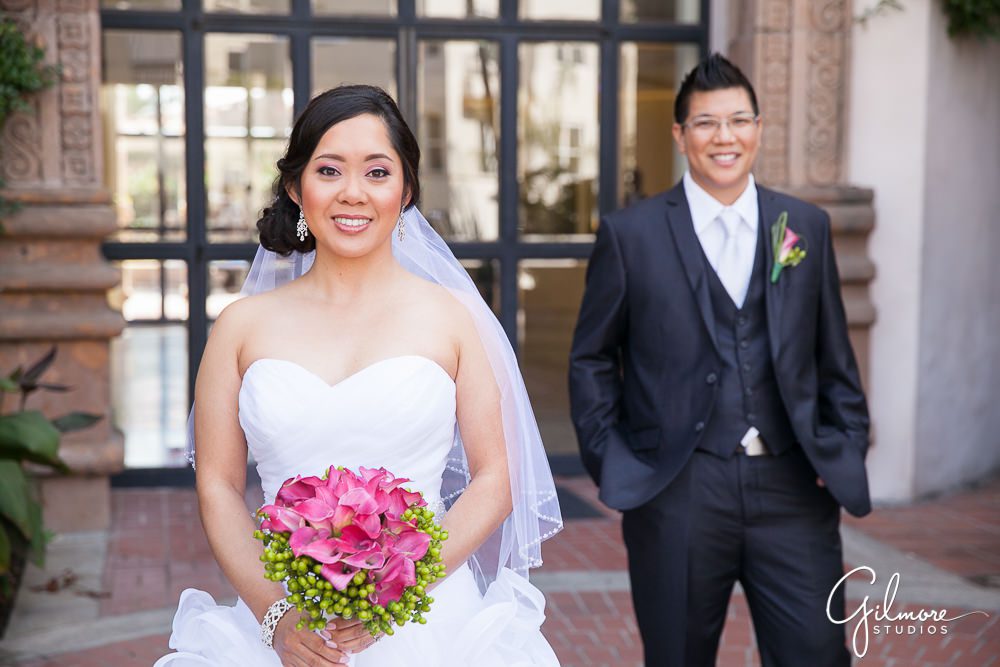 Turnip Rose wedding, Celebrations, bride and groom photo, Costa Mesa