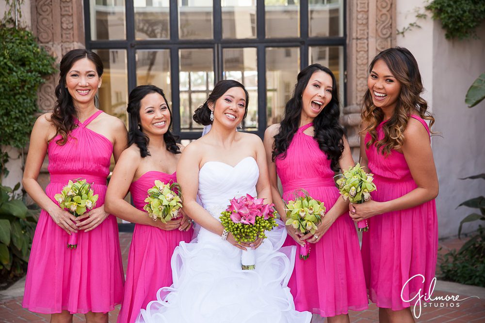 bridesmaids, Turnip Rose wedding, Celebrations, groomsmen, Costa Mesa