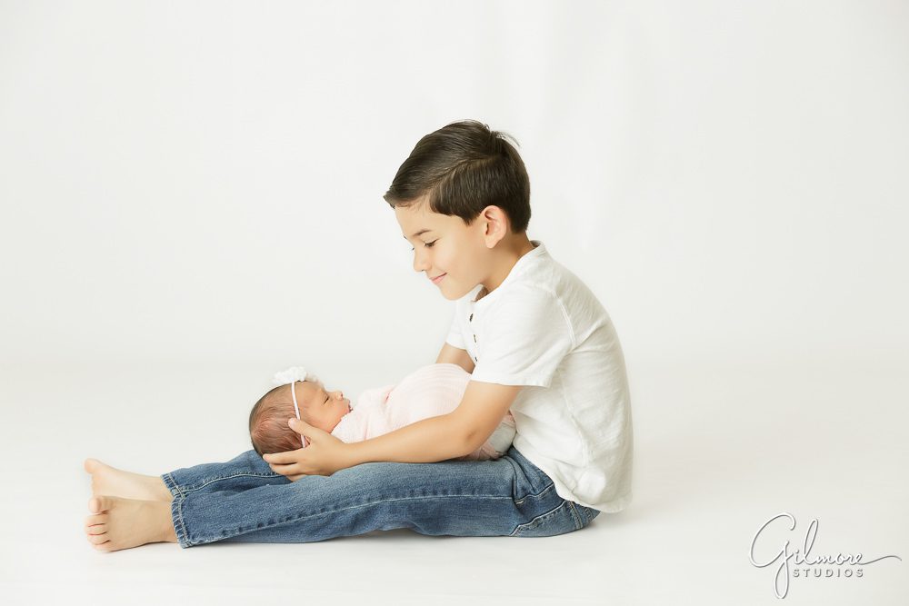 Irvine Newborn Baby Photographer, brand new sister