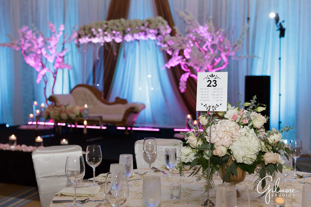 wedding reception table decor, Hilton San Diego Bayfront Wedding