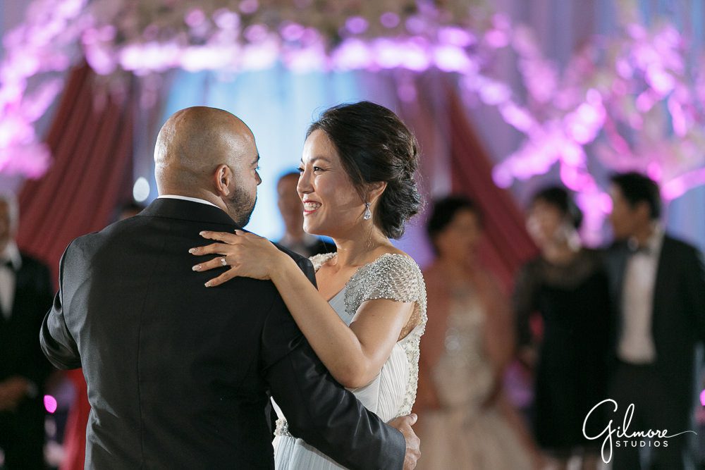 bride and groom's first dance, Hilton San Diego Bayfront Wedding