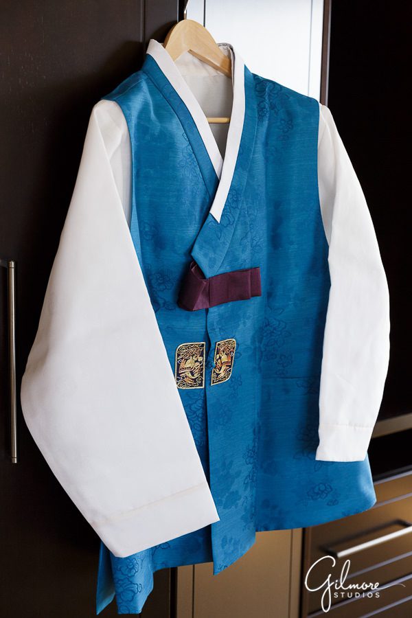 Hanbok, groom, groomsmen, traditional Korean wedding attire for men