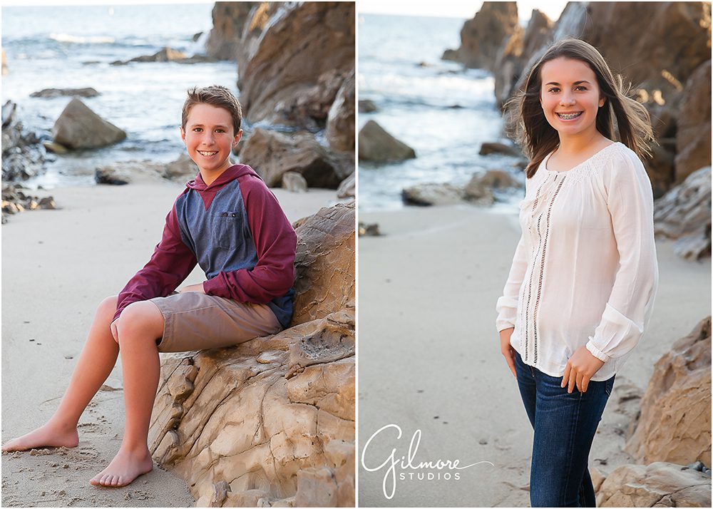 teenager portrait session, older kids, outfits, beach photography, family portrait