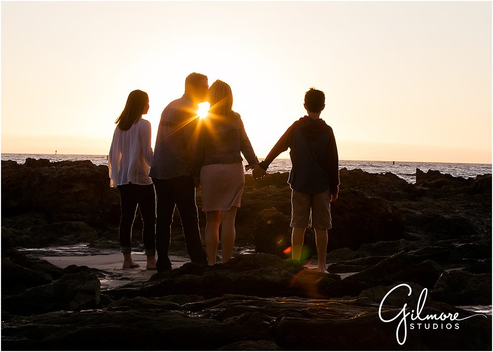 Orange County Family Portrait, sunset photo