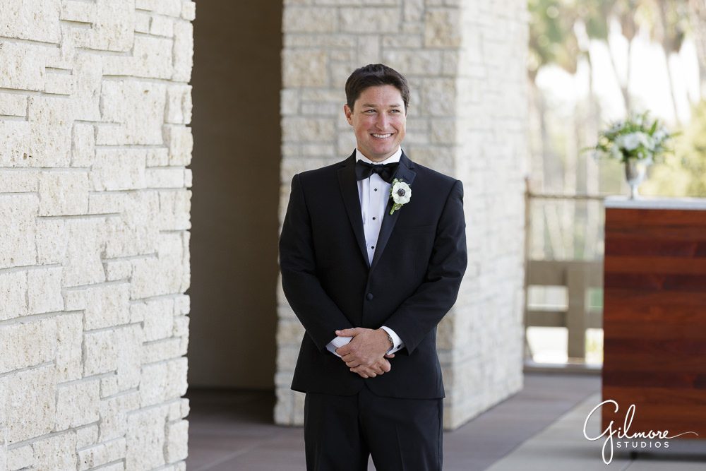 waiting for the bride, Newport Beach Country Club Wedding photographer