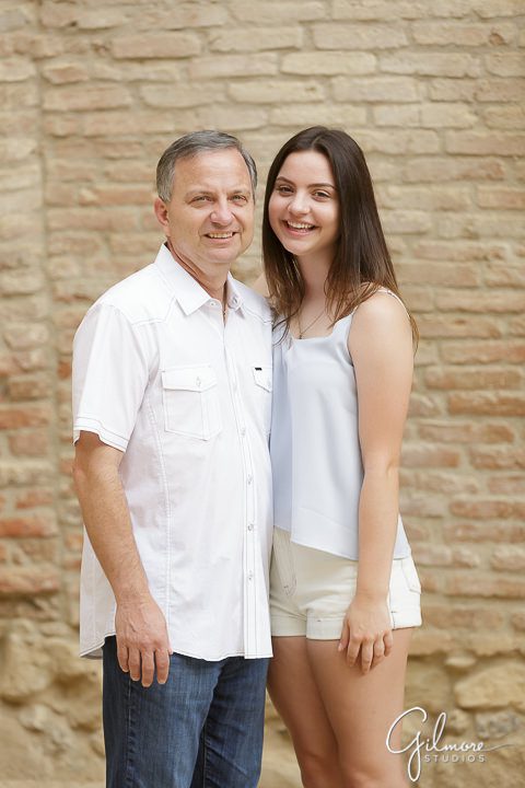 daddy and daughter photo, San Juan Capistrano Mission Family Portrait