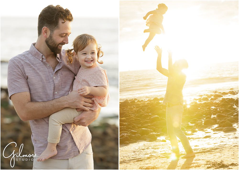 sunset family portrait photography, lifestyle portrait session