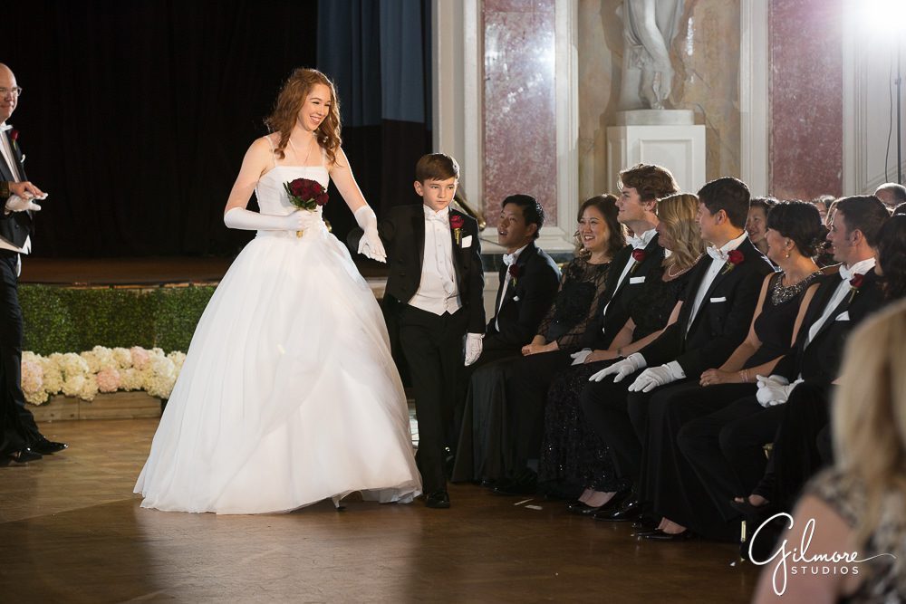 Debutante with little brother escort, Beverly Wilshire event photography