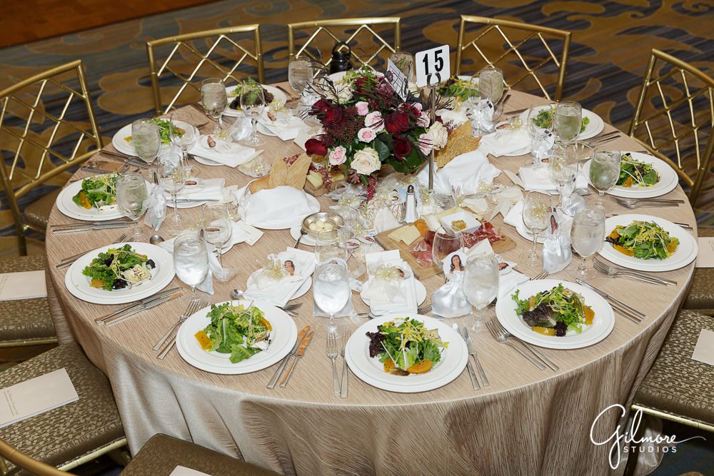 table decor, beverly wilshire hotel, Debutante Photography