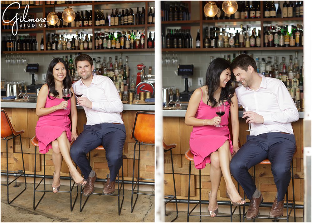 Spartina Italian Restaurant, West Hollywood engagement session, Los Angeles Photographer